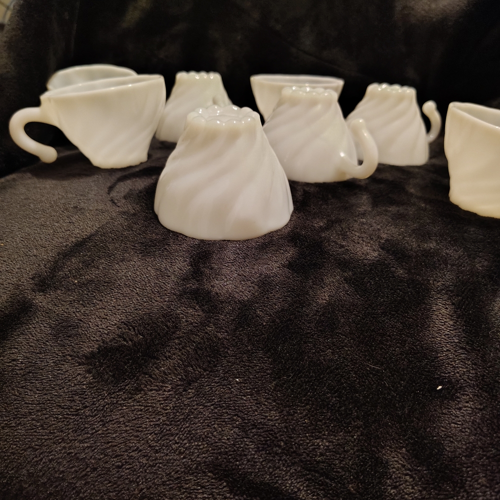 MILK GLASS Cups By:Anchor Hocking Glass Corporation